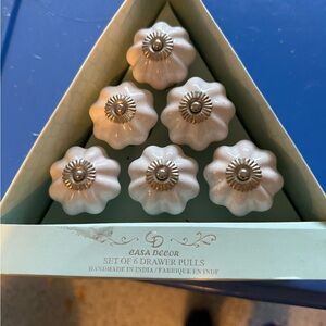 Casa Decor White Drawer Pulls Set